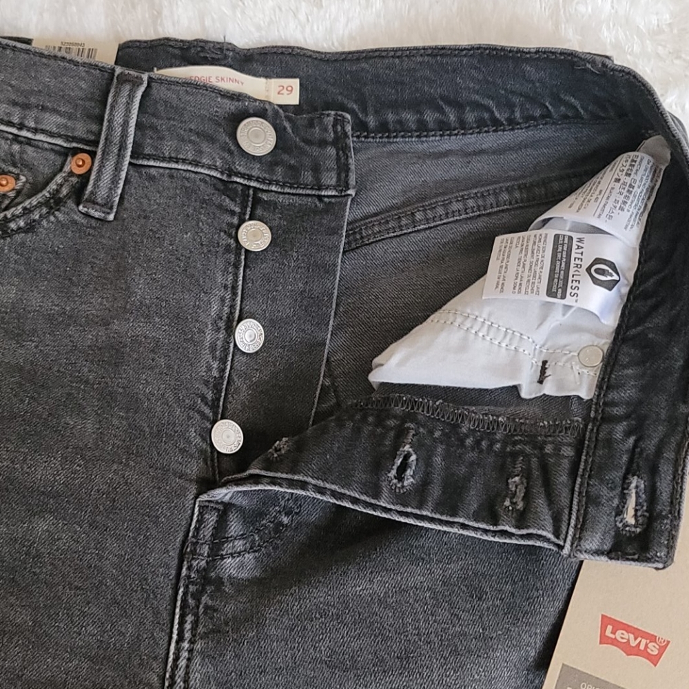 Levi's Button Fly Wedgie Skinny Denim Jeans - Picture 5 of 12